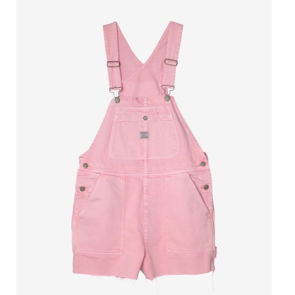 NWT Denimist Free People Relaxed Overall Short Garment - Dyed Orchid Pink Causal - Picture 2 of 12